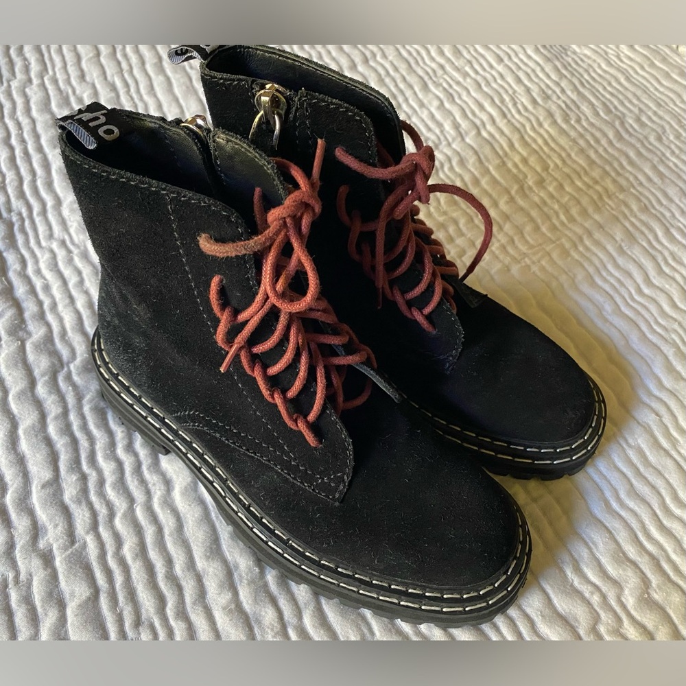 Proenza Schouler Black and Red Combat Boots